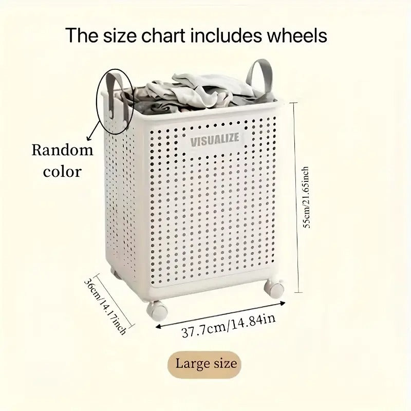 large foldable laundry basket wheels heavy duty collapsible - Temu