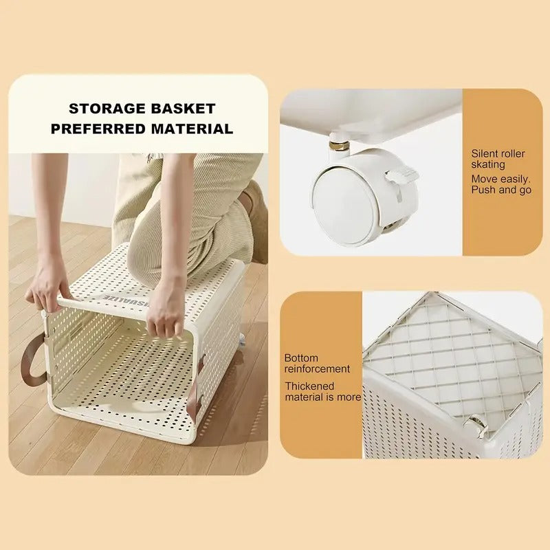 large foldable laundry basket wheels heavy duty collapsible - Temu