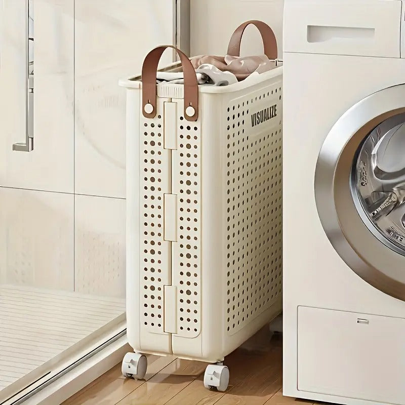 large foldable laundry basket wheels heavy duty collapsible - Temu